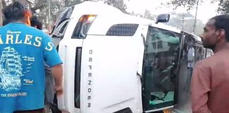 तेज रफ्तार डिफेंडर पलटी! विधायक के रिश्तेदार की दबंगई पर उठे सवाल | सड़क पर हड़कंप