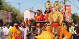 हिंदू नव वर्ष पर लखनऊ में निकली भव्य महारैली, हजारों श्रद्धालुओं की उमड़ी भीड़