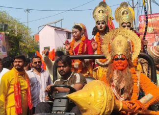 हिंदू नव वर्ष पर लखनऊ में निकली भव्य महारैली, हजारों श्रद्धालुओं की उमड़ी भीड़