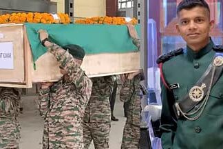 डूबते साथियों को बचाते हुए शहीद हुए कैप्टन प्रशांत, पूरे सम्मान के साथ अंतिम विदाई